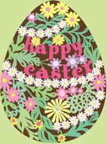 Floral Egg Greeting Card (GC 1787E)
