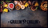 MD Entree - Barbecue Mat - Grillin Chillin - 67 x 120 cm