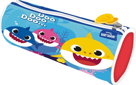 Pinkfong Etui Baby Shark Junior 21 X 7 Cm Polyester Blauw/geel