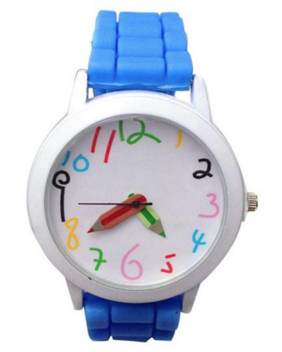 Hidzo Horloge Potlood - Ø 39 mm - Licht Blauw - Siliconen