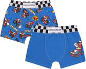 Set 2x blauwe jongensboxershorts SUPER MARIO, certificaat OEKO-TEX 104 cm