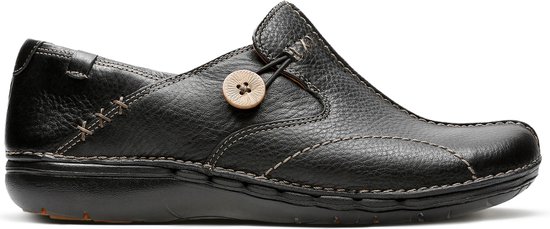 Clarks - Dames schoenen - Un Loop - D - black leather - maat 3,5