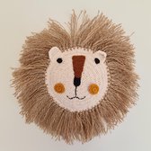 Leeuwen wandhanger - Handgemaakte Leeuwenkop Simba - Kinderkamer decoratie - Oranje