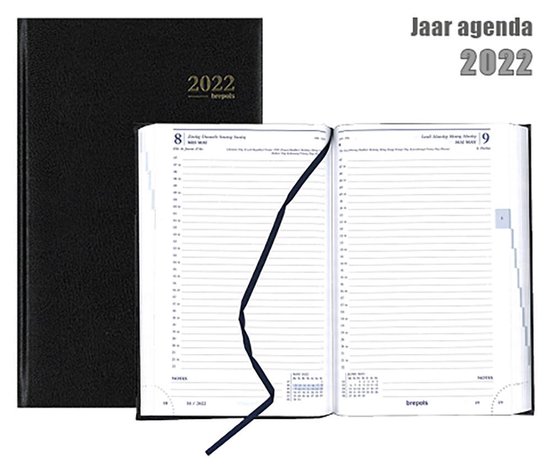 Afbeelding van Brepols Agenda 2022 - Saturnus luxe - Lima - 13,3 x 20,8 cm - Zwart