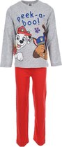Nickelodeon - Paw Patrol - jongens - pyjama - 100% Jersey katoen - Peek a Booh - grijs/rood - maat 110