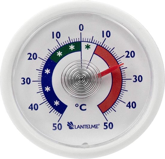 Diepvriesthermometer Analog Meetbereik Vriezer Thermometer Kleuren Rond -30  tot +30 | bol