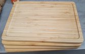Borden bamboe 4 stuks - hapjesplank - tapasplank - onderbord
