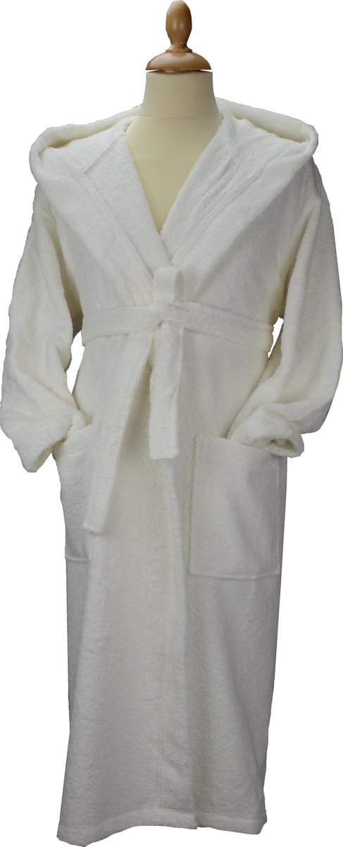 ARTG Robezz - Biologische Katoen - Badjas Capuchon - White - Maat L/XL