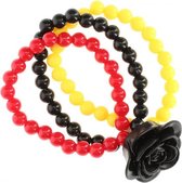 armband Belgie rood/zwart/geel mt one-size