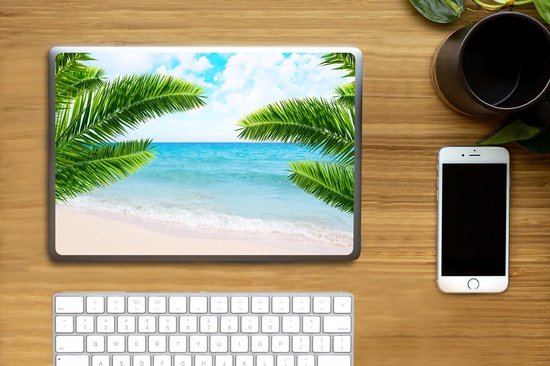 Laptop sticker - 10.1 inch - Tropisch - Strand - Zee - 25x18cm - Laptopstickers - Laptop skin - Cover