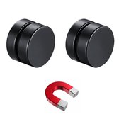 Fako Bijoux® - Magneet Oorbellen - Magnetische Oorbellen - RVS - 6mm - Zwart