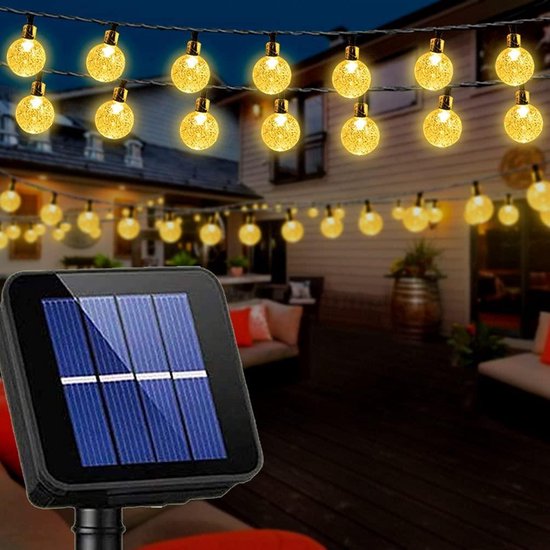 Tuinverlichting op Zonne energie - Lichtsnoer - 10M - 100 LED - Waterdicht  -... | bol.com