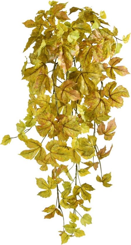 Plante artificielle d'automne à suspendre Erable 65cm jaune