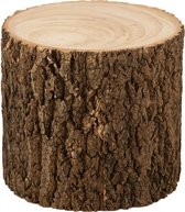 J-Line Bijzettafel Of Bloempot Rond Paulownia Hout Naturel