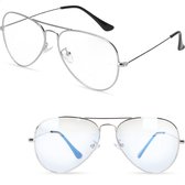 JPR Glasses Computerbril  - Blauw Licht Bril - Blue Light Glasses - Beeldschermbril - Zilver