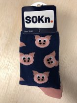 SOKn. trendy sokken VARKEN/PIGGY maat 35-41  (Ook leuk om kado te geven !)