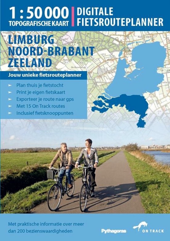 Cover van het boek 'Digitale fietsrouteplanner  / Limburg, Noord-Brabant, Zeeland' van On Track