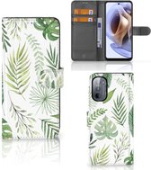 Wallet Book Case Motorola Moto G31 | G41 Smartphone Hoesje Leaves