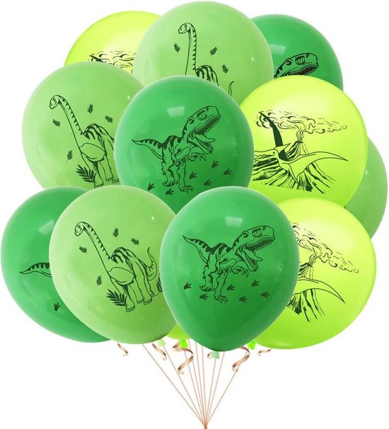 10 stuks ballonnen dinosaurussen groen