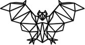Hout-Kado - Vleermuis - Medium - Zwart - Geometrische dieren en vormen - Houten Wanddecoratie