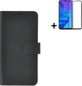 Pearlycase hoesje voor Nokia G11/ G21 - Kunstleer Book Case - Zwart hoesje met full screenprotector