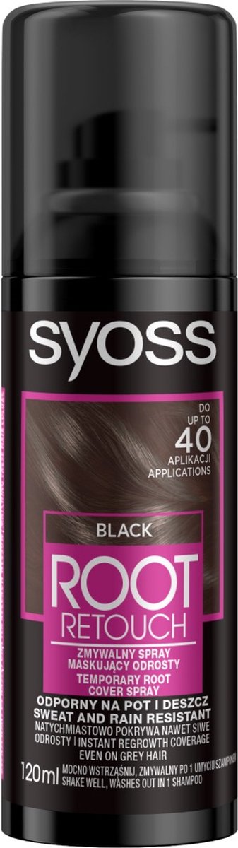 Syoss - Root Retoucher spray do maskowania odrostów Czarny 120ml