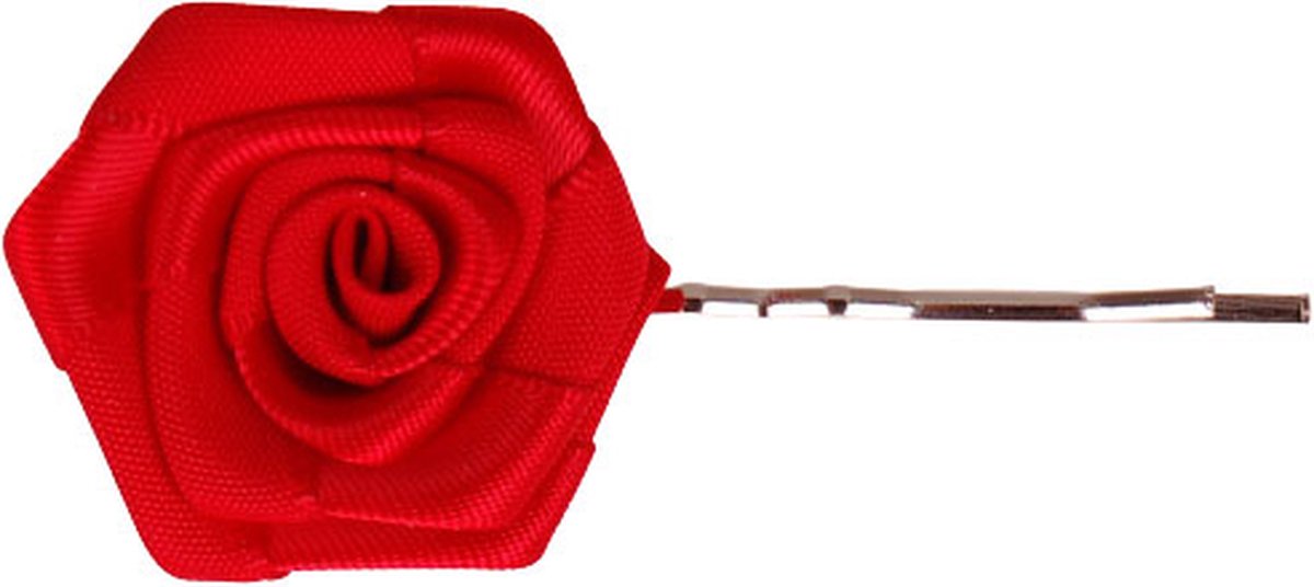 Schuifspeldje rode bloem - 4cm