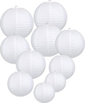 Lampionnen Voordeel pakketten Lampion Wit - onverlicht - 35 stuks