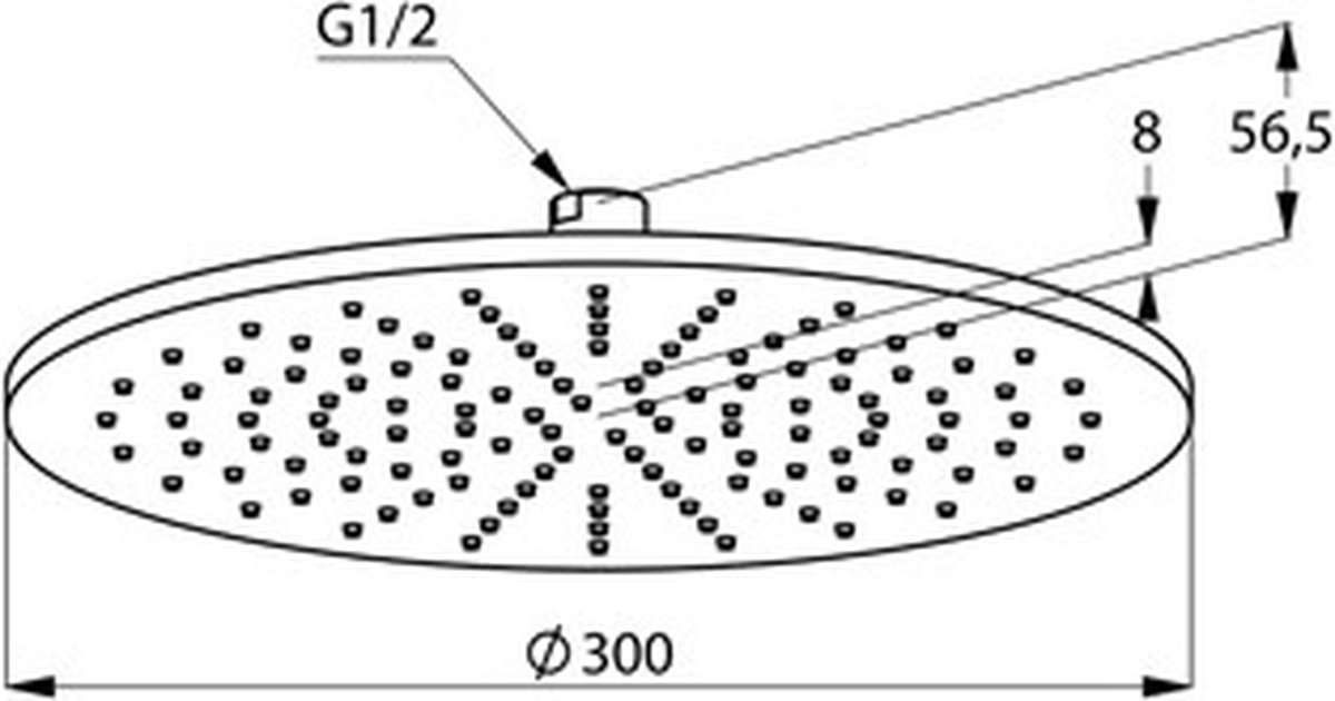 Kludi A-Qa - Hoofddouche 300, 1jet, chroom 6433005-00