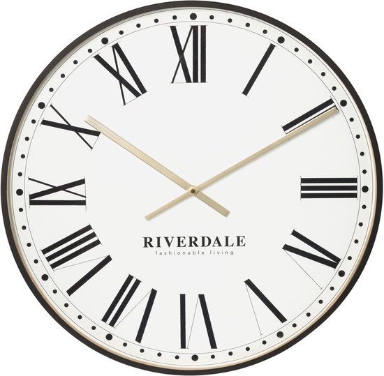 Riverdale Wandklok Camden zwart 53 cm | bol.com