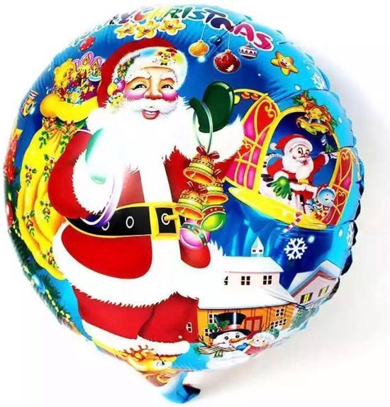Kerstballon 18 inch sneeuwpop santa claus ronde ballon drijvende luchtbal festival feest decoratie ballon