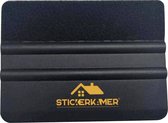 Stickerkamer® Raclette avec feutre | outil d'application de feuille | Noir | Film pour fenêtre | Autocollant mural |