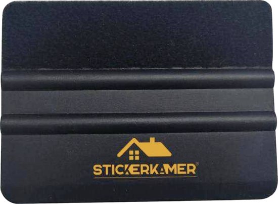 Stickerkamer® Rakel met vilt | folie aanbreng tool | Zwart | Raamfolie | Muursticker |