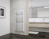 Schulte EP3512160 04 designradiator 121 x 60 cm, München rond gebogen, 700 Watt, alpine-wit, radiator voor de badkamer of keuken