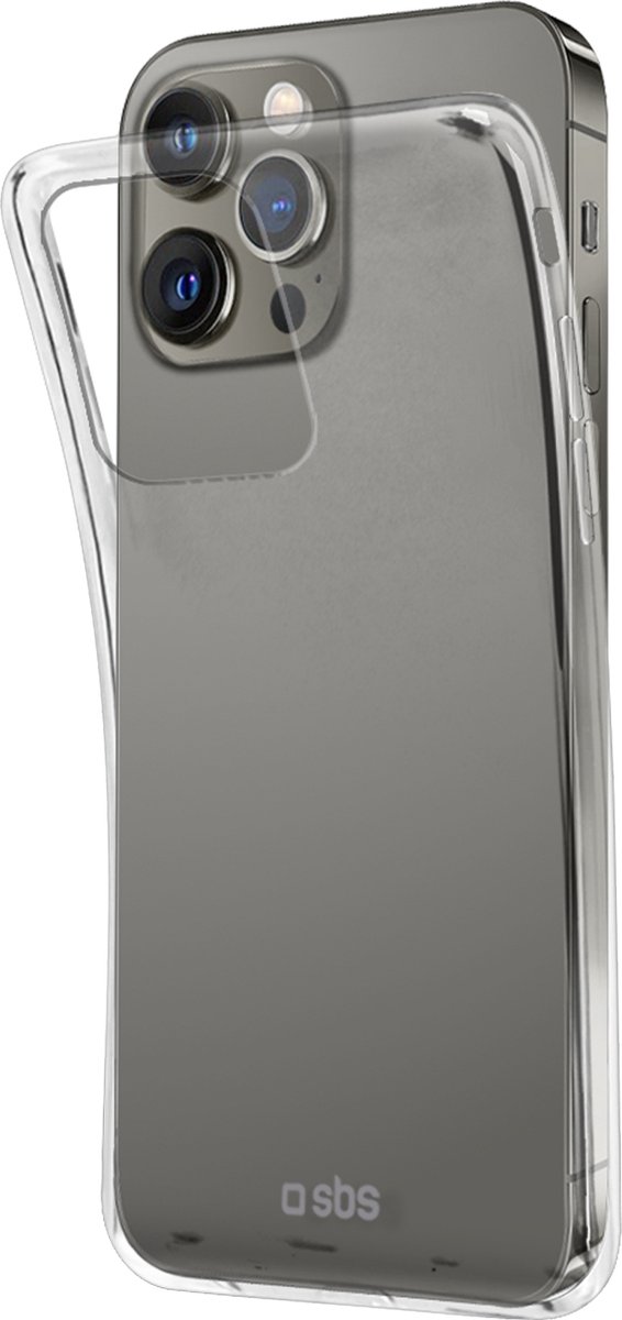 SBS Skinny Telefoonhoesje geschikt voor Apple iPhone 13 Pro Max Hoesje Flexibel TPU Backcover - Transparant
