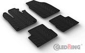 Rubbermatten passend voor Fiat 500e 2020- (T profiel 4-delig montageclips)