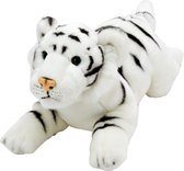 Pluche knuffel dieren Witte Tijger 33 cm - Speelgoed knuffelbeesten - Safaridieren