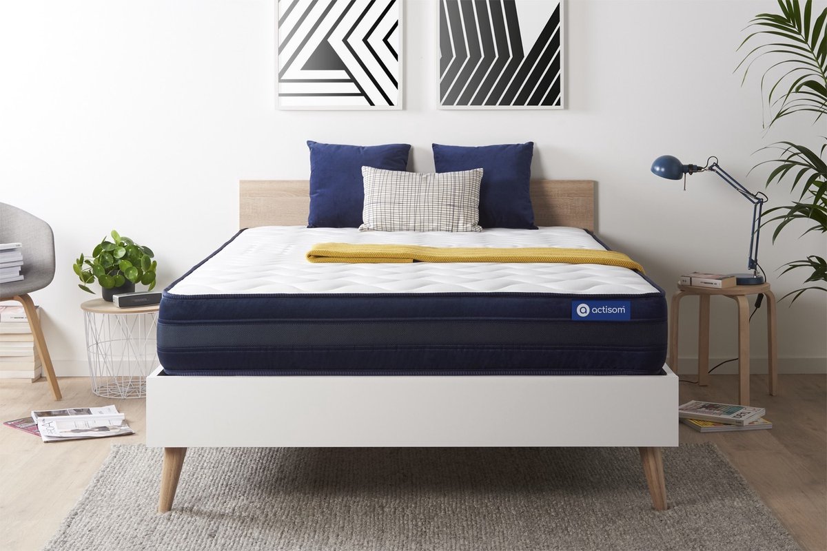 Actilatex tech matras 120x195cm , Latex en traagschuim , Zeer stevig, 5 comfortzones