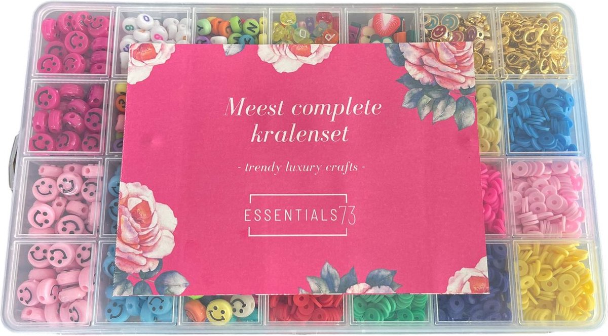 ESSENTIALS73 XXL Meest Complete Kralenpakket - Luxe Etui Zwart - Incl. Kralenbord + Tangenset + Pincet + Kralenset 3000 Stuks - Hobbypakket - Sieraden maken - DIY - Starterset - Starterskit - Sieradenpakket - Rijgbord - Starterspakket - Kralen — afbeelding 4
