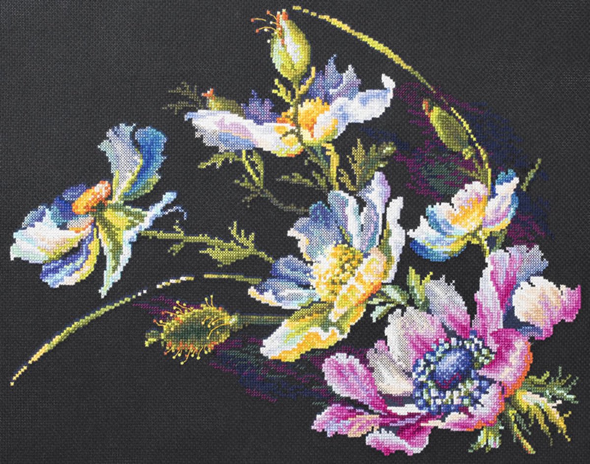 Borduurpakket The Secret of Anemones - Magic Needle met telpatroon.