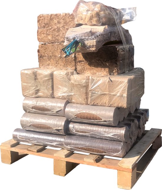 Briquettes De Bois 30 Kg – Mélange Chêne/Hêtre, Haute Densité, Brûlent Longtemps – Alternative Au Bois De Chauffage, Charbon – Pour Cheminée, Poêle