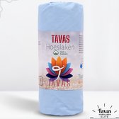 Tavas Hoeslaken 100% Hoogwaardige Katoen | Hotelkwaliteit | 100x200 cm | Blauw