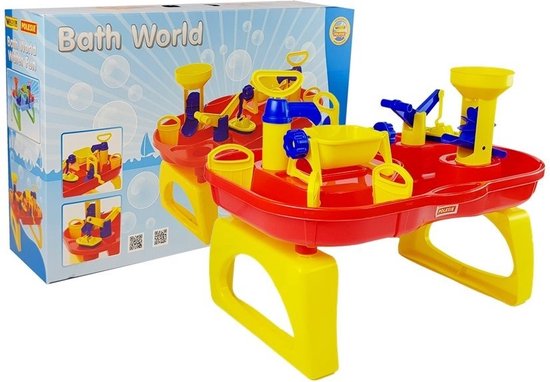 Afbeelding van het spel Speelgoed watertafel -  geel en rood - opvouwbaar