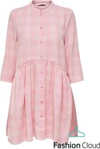 ONLY  Chicago 34 Check Dress Wvn Parfait Pink ROSE L