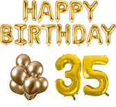 35 jaar Verjaardag Versiering Ballon Pakket Goud