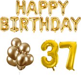 37 jaar Verjaardag Versiering Ballon Pakket Goud