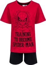 Kinderpyjama - Shortama - Spider-Man - Rood/Zwart - Maat 5 jaar (110 cm)