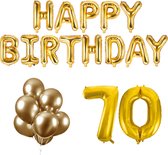 70 jaar Verjaardag Versiering Ballon Pakket Goud
