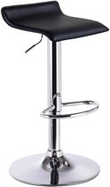 Kamyra® Industriële Barkruk - Lederen Barkrukken -  Verstelbare Zithoogte 56 - 78 cm - Zwart 38.5 x 39 cm
