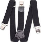 Bretels zwart- bretels heren volwassenen - bretellen voor mannen - 3 clips die niet los shchieten